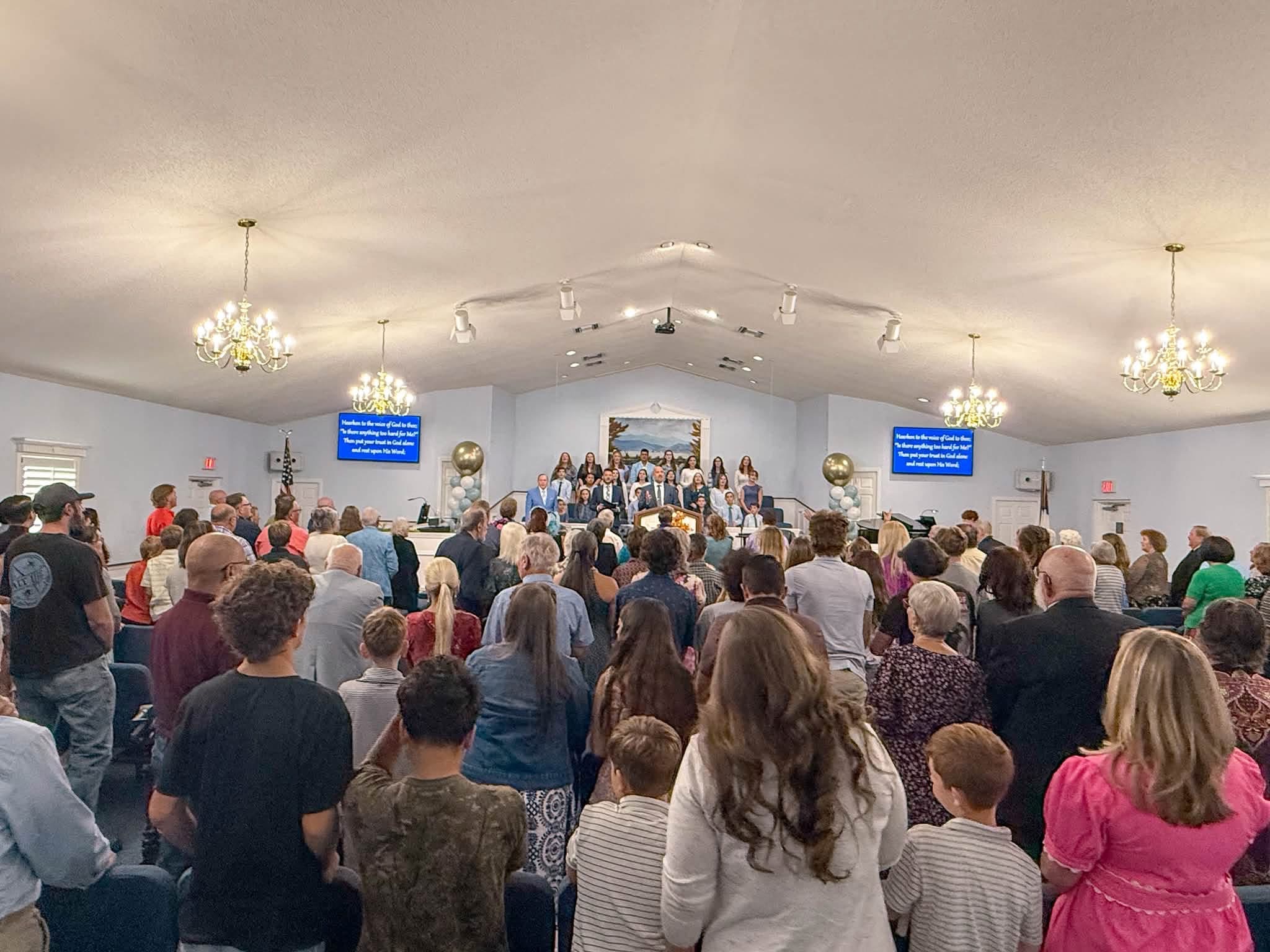 Liberty Baptist Church family gathered together